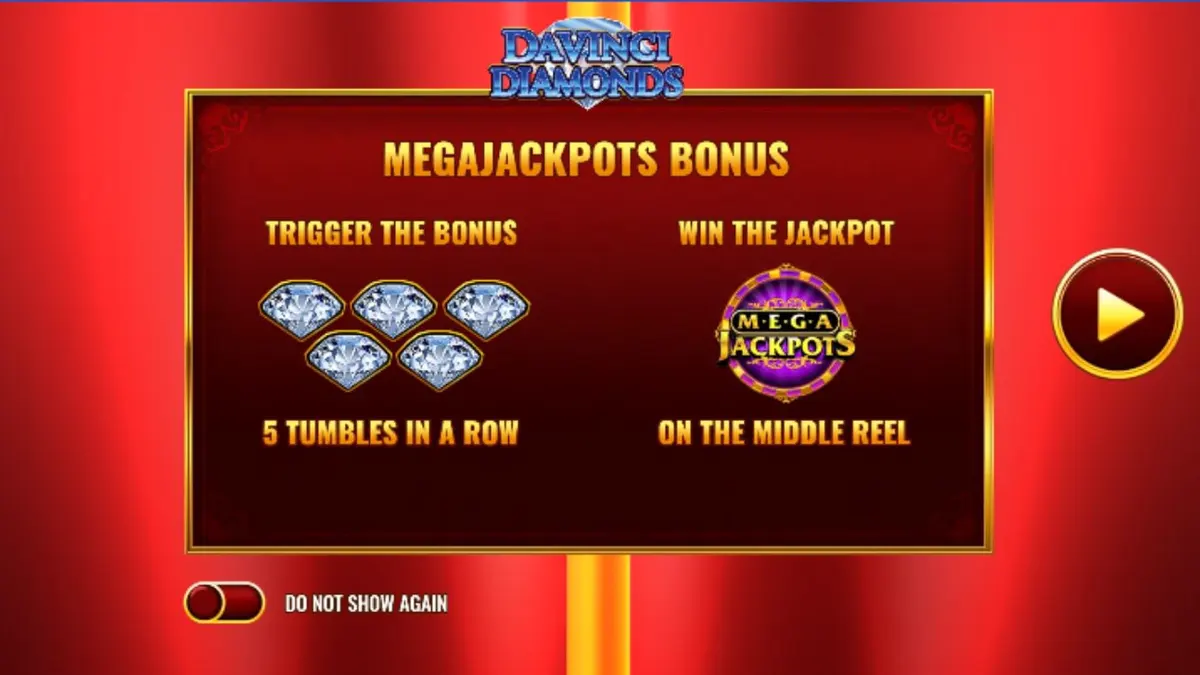 Tampilan visual slot Mega Jackpot DaVinci Diamonds dengan tema seni Renaisans